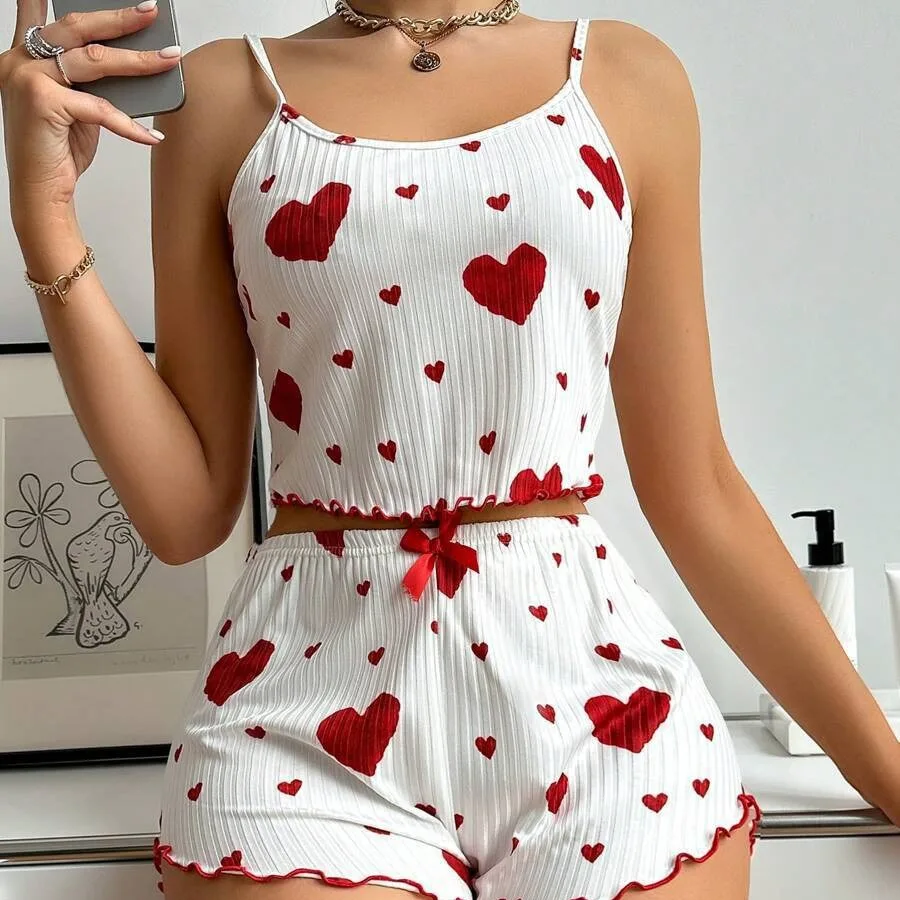 ชุดนอนผู้หญิง ชุดนอน 2 ชิ้น เส - Suspender Tank Top บทวิจารณ์และราคา