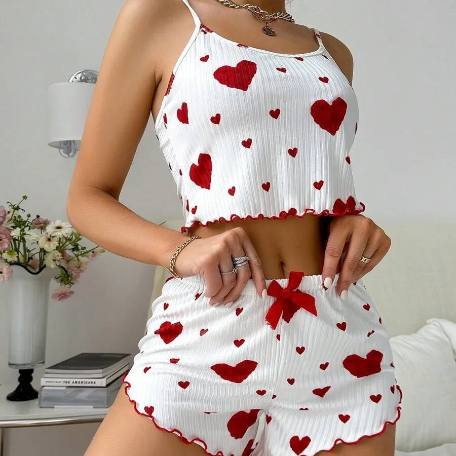ชุดนอนผู้หญิง ชุดนอน 2 ชิ้น เส - Suspender Tank Top บทวิจารณ์และราคา