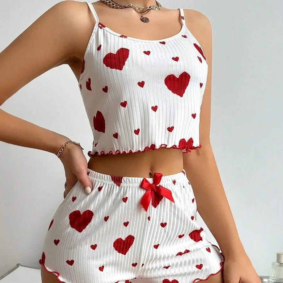 ชุดนอนผู้หญิง ชุดนอน 2 ชิ้น เส - Suspender Tank Top บทวิจารณ์และราคา