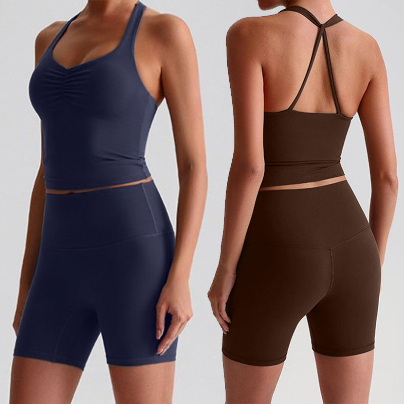 ชุดโยคะผู้หญิงแบบทวิสต์ท็อป สา - Suspender Tank Top บทวิจารณ์และราคา
